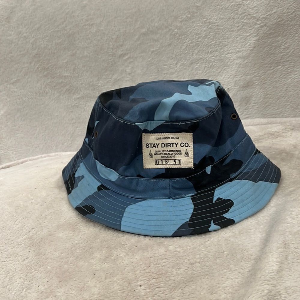 Blue Camo bucket hat 